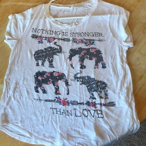 White Loose Fitting Graphic Tee